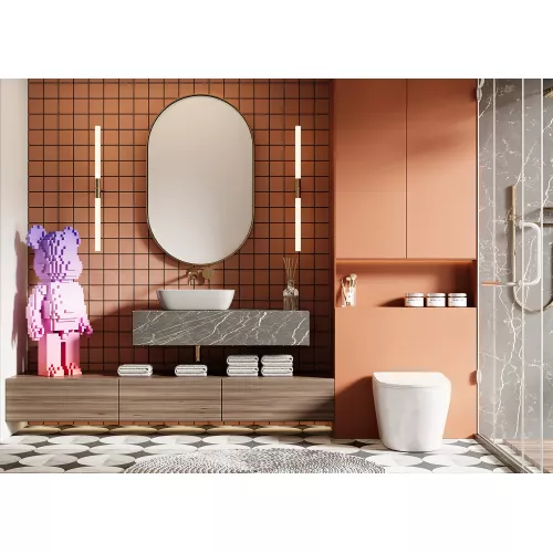 Унитаз ABBER Bequem AC1113 приставной белый, безободковый, изображение 2