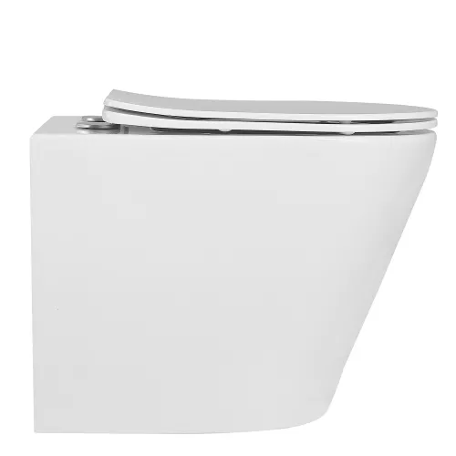 Унитаз ABBER Bequem AC1113 приставной белый, безободковый, изображение 6