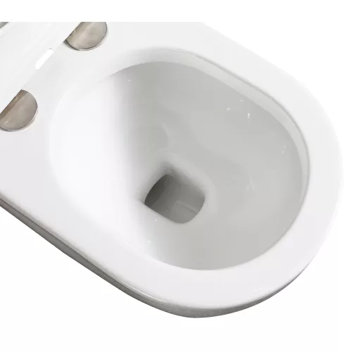 Унитаз ABBER Bequem AC1114P приставной белый с импульсным смывом, изображение 4