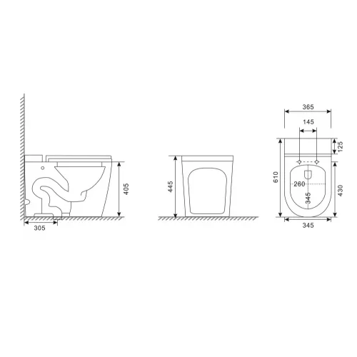 Унитаз ABBER Bequem AC1114P приставной белый с импульсным смывом, изображение 9