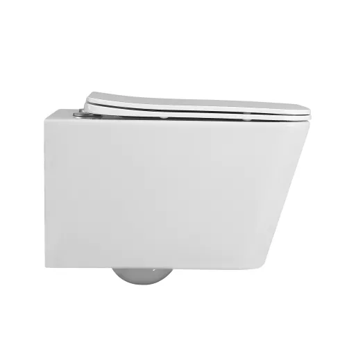 Унитаз ABBER Rechteck AC1201 подвесной белый, безободковый, Выбрать цвет: Белый, изображение 2