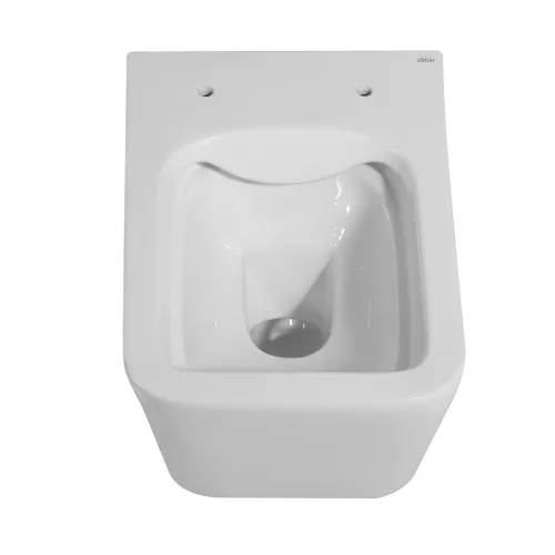 Унитаз ABBER Rechteck AC1201 подвесной белый, безободковый, Выбрать цвет: Белый, изображение 6
