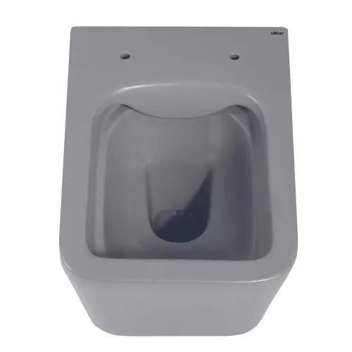 Унитаз ABBER Rechteck AC1201MG подвесной серый матовый, безободковый, Выбрать цвет: Серый матовый, изображение 8