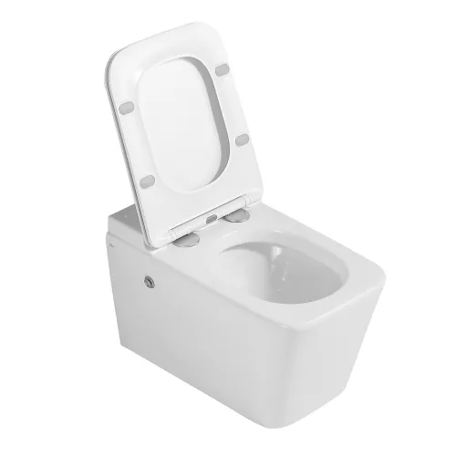 Унитаз ABBER Rechteck AC1202P подвесной белый с импульсным смывом, изображение 4