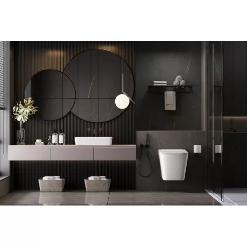 Унитаз ABBER Rechteck AC1202P подвесной белый с импульсным смывом, изображение 8