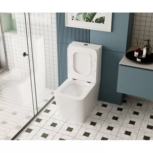 Унитаз ABBER Rechteck AC1210 компакт белый, безободковый, Выбрать цвет: Белый, изображение 3