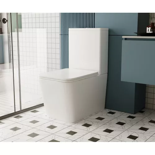 Унитаз ABBER Rechteck AC1210 компакт белый, безободковый, Выбрать цвет: Белый, изображение 4