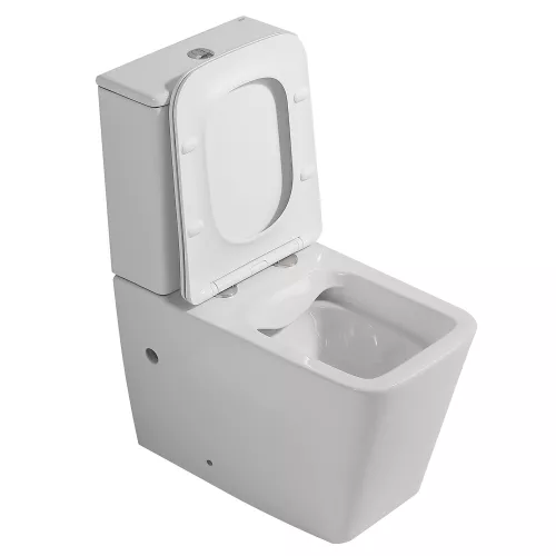 Унитаз ABBER Rechteck AC1210 компакт белый, безободковый, Выбрать цвет: Белый, изображение 7