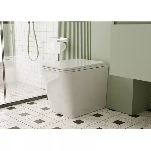 Унитаз ABBER Rechteck AC1211 приставной белый, безободковый, изображение 2