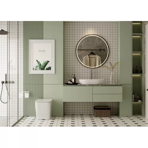 Унитаз ABBER Rechteck AC1211 приставной белый, безободковый, изображение 3