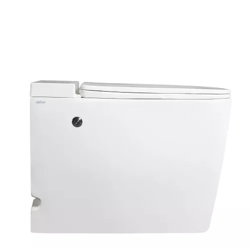 Унитаз ABBER Rechteck AC1212P приставной белый с импульсным смывом, изображение 3