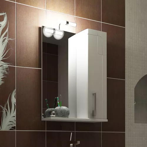 Зеркало-шкаф  Triton Диана 55 R с подсветкой, изображение 2