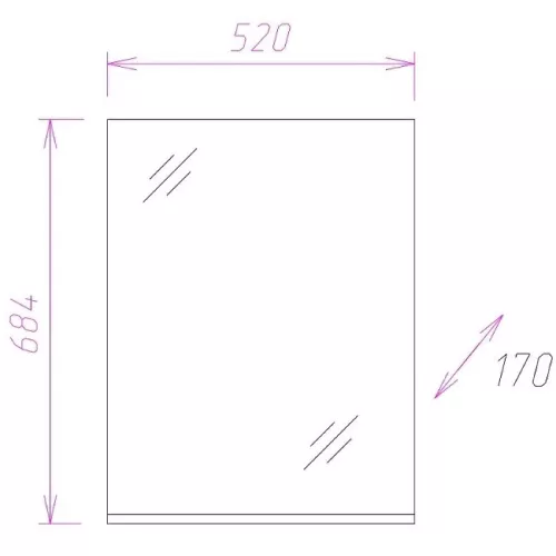 Зеркало Onika ЭКО 52 белое, изображение 9