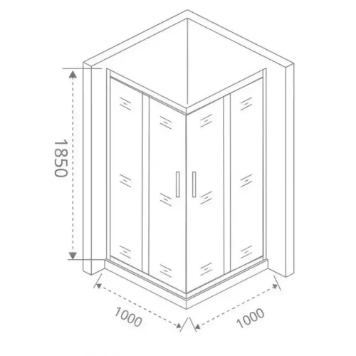 Душевые уголки Good Door  LIRA CR без поддона, Выбрать размер: 90x90, Цвет стекла: прозрачное, изображение 5