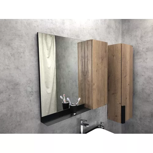 Зеркало-шкаф Comforty Кёльн, цвет дуб темный, Выбрать размер: 75, изображение 4