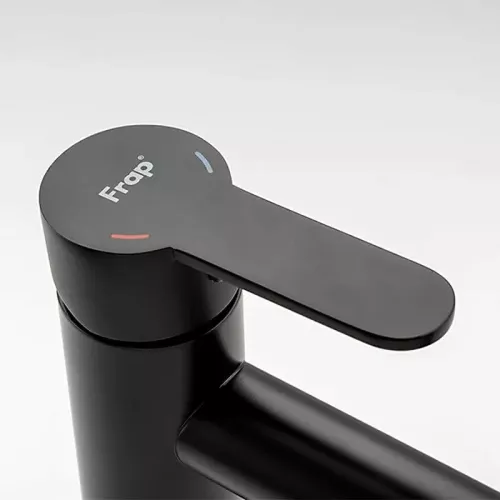 Смеситель для раковины FRAP F10801-6 черный, изображение 2