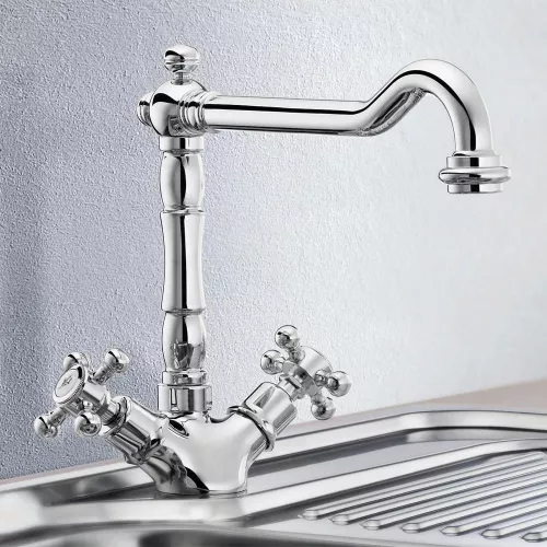 Смеситель на раковину Gappo Sofia G4063, вентильный хром, изображение 2