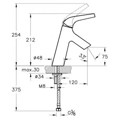 Смеситель VitrA Nest Trendy A42300EXP для раковины, изображение 5