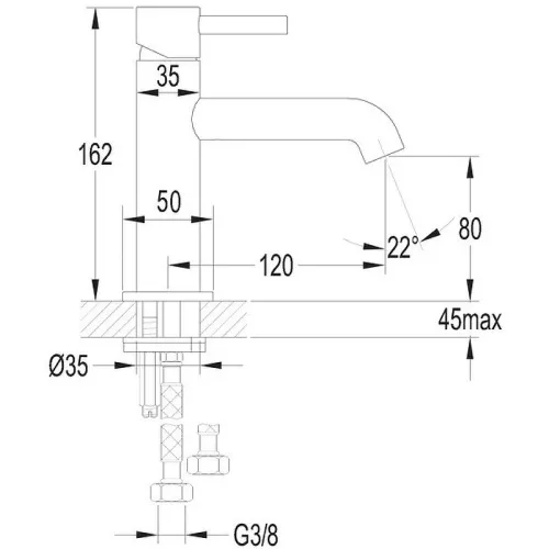 Смеситель для раковины Omnires Y1210NGL Золото, изображение 4