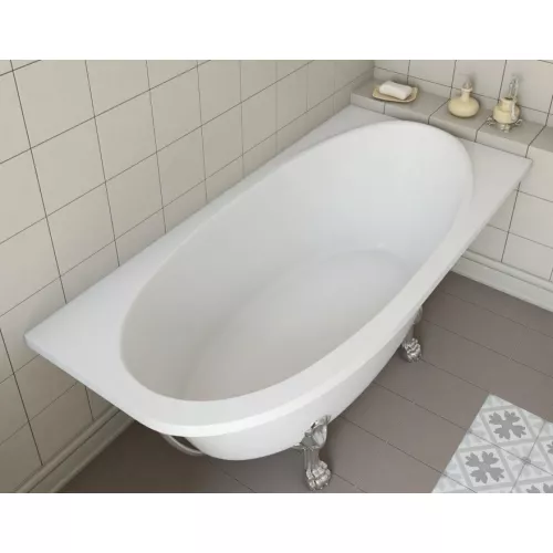 Ванна из литьевого мрамора Эстет Венеция 170x80 правая на ножках "Бронза", изображение 3