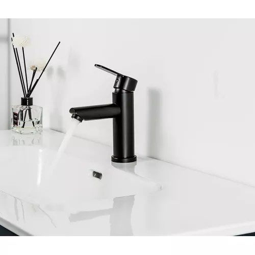 Смеситель для раковины FRAP F10801-6 черный, изображение 5