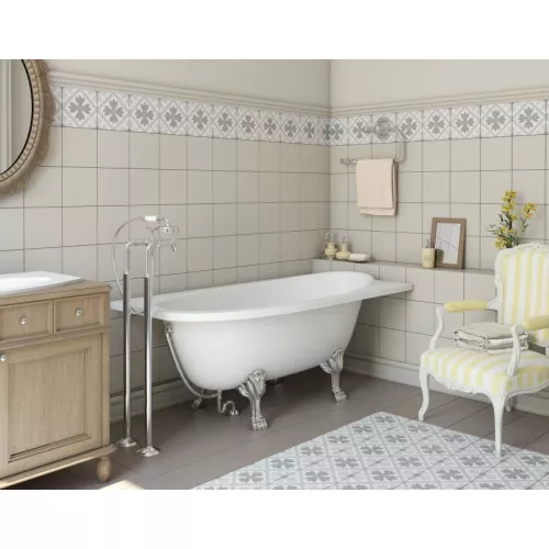 Ванна из литьевого мрамора Эстет Венеция 170x80 правая на ножках "Бронза", изображение 2