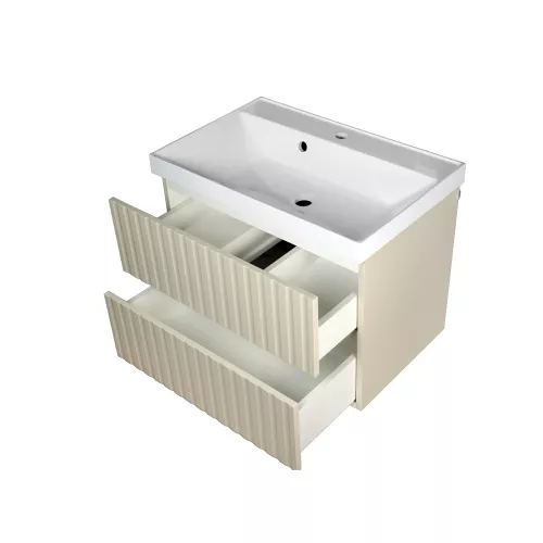 Тумба подвесная ACWEN Элеганс 70 оливин с раковиной Комфорт 70, Выбрать цвет: оливин, Выбрать размер: 70, изображение 6