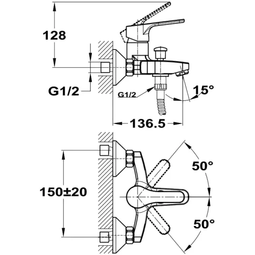 Смеситель для душа Mofem Pro, без душевого набора 151-1751-00, изображение 3
