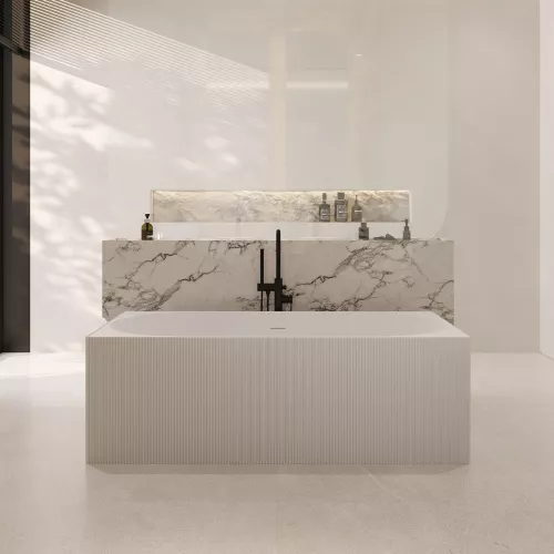 Ванна из искусственного камня ABBER Stein AS9603 белая матовая 170*75, изображение 7