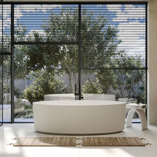 Ванна из искусственного камня ABBER Stein AS9627 белая матовая 180*85, изображение 7