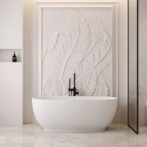 Ванна из искусственного камня ABBER Stein AS9641, Выбрать размер: 130*68, изображение 7