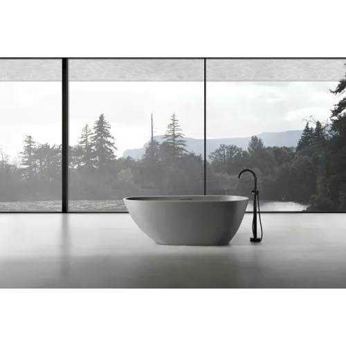 Ванна из искусственного камня ABBER Dortmund 170х75 светло-серая матовая, Выбрать цвет: Светло серый, изображение 2