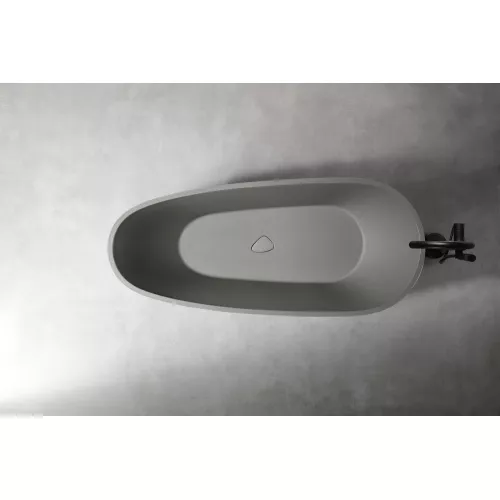 Ванна из искусственного камня ABBER Dortmund 170х75 светло-серая матовая, Выбрать цвет: Светло серый, изображение 4