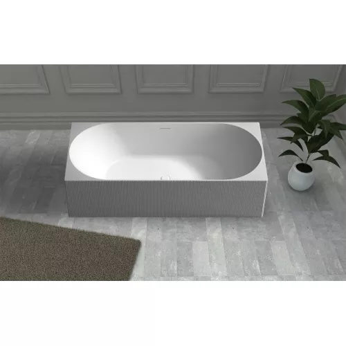 Ванна из искусственного камня ABBER Stein AS9603 белая матовая 170*75, изображение 2