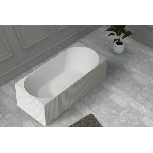Ванна из искусственного камня ABBER Stein AS9603 белая матовая 170*75, изображение 4