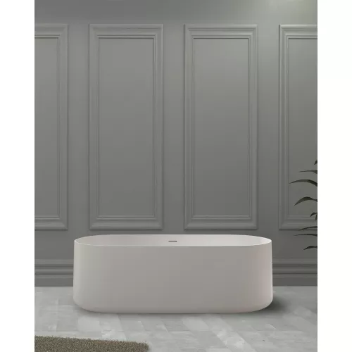 Ванна из искусственного камня ABBER Stein AS9607 белая матовая 170*75, изображение 2