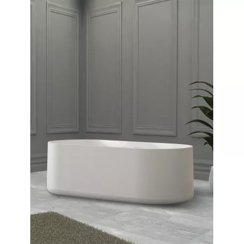 Ванна из искусственного камня ABBER Stein AS9607 белая матовая 170*75, изображение 3