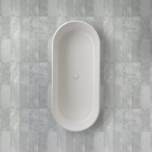 Ванна из искусственного камня ABBER Stein AS9607 белая матовая 170*75, изображение 5