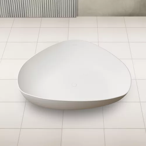 Ванна из искусственного камня ABBER Stein AS9608 белая матовая 180*130, изображение 3