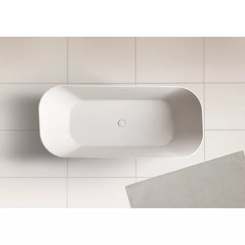 Ванна из искусственного камня ABBER Stein AS9609 белая матовая 170*75, изображение 3