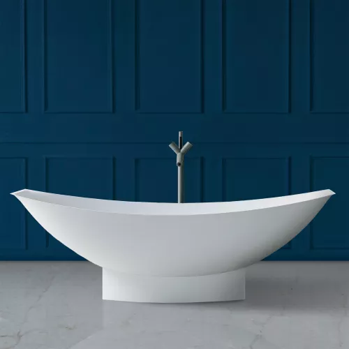 Ванна из искусственного камня ABBER Stein AS9610 белая матовая 180*80