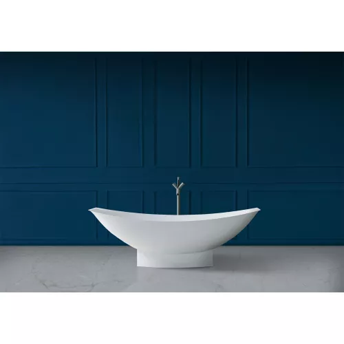 Ванна из искусственного камня ABBER Stein AS9610 белая матовая 180*80, изображение 2