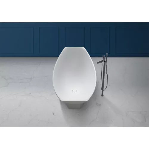 Ванна из искусственного камня ABBER Stein AS9610 белая матовая 180*80, изображение 3