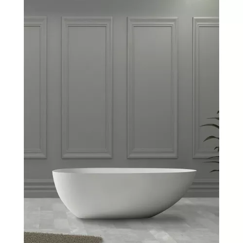 Ванна из искусственного камня ABBER Stein белая матовая, Выбрать размер: 170х80, изображение 2