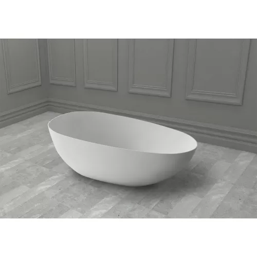 Ванна из искусственного камня ABBER Stein белая матовая, Выбрать размер: 170х80, изображение 3