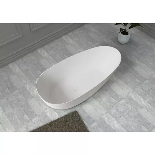 Ванна из искусственного камня ABBER Stein белая матовая, Выбрать размер: 170х80, изображение 5