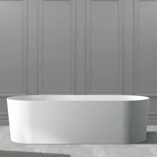 Ванна из искусственного камня ABBER Stein AS9614 белая матовая 180*75