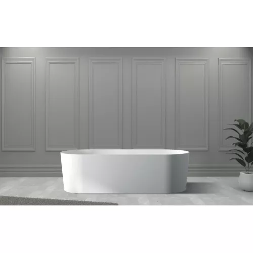 Ванна из искусственного камня ABBER Stein AS9614 белая матовая 180*75, изображение 2