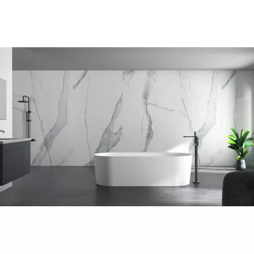 Ванна из искусственного камня ABBER Stein AS9614 белая матовая 180*75, изображение 5