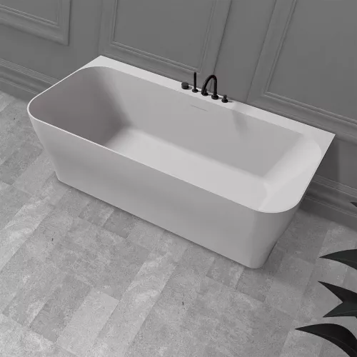 Ванна из искусственного камня ABBER Stein AS9616 белая матовая 170*80, изображение 2